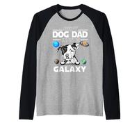 Best Dog Dad In The Galaxy Pit Bull Puppy Dogs Lovers Camiseta Manga Raglan