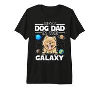 Best Dog Dad In The Galaxy Pomeranian Puppy Dogs Lovers Camiseta Premium
