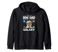 Best Dog Dad In The Galaxy Pug Puppy Dogs Lovers Sudadera con Capucha