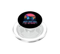 Best Dog Dad in The Galaxy Retro Vintage 80s Funny Dog Lover PopSockets PopGrip para MagSafe