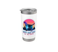 Best Dog Dad in The Galaxy Retro Vintage 80s Funny Dog Lover Vaso térmico de acero inoxidable de doble pared