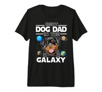 Best Dog Dad In The Galaxy Rottweiler Puppy Dogs Lovers Camiseta Premium