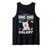 Best Dog Dad In The Galaxy Shiba Inu Puppy Dogs Lovers Camiseta sin Mangas