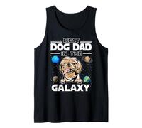 Best Dog Dad In The Galaxy Shih Tzu Puppy Dogs Lovers Camiseta sin Mangas