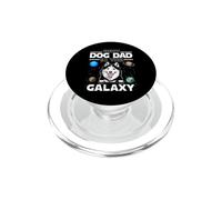 Best Dog Dad In The Galaxy Siberian Husky Puppy Dogs Lovers PopSockets PopGrip para MagSafe