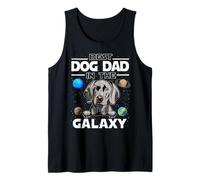 Best Dog Dad In The Galaxy Weimaraner Puppy Dogs Lovers Camiseta sin Mangas