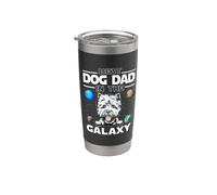 Best Dog Dad In The Galaxy West Highland White Terrier Dogs Vaso térmico de acero inoxidable de doble pared