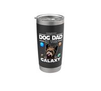 Best Dog Dad In The Galaxy Yorkshire Terrier Dogs Lovers Vaso térmico de acero inoxidable de doble pared