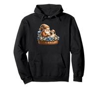 Best Dog Dad Pug Grandpa In A Flower Dog Basket For Pug Mom Sudadera con Capucha