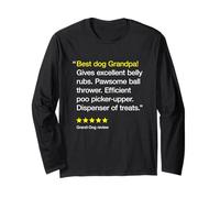 Best Dog Grandpa 5 Stars - Funny Grand-Dog Manga Larga