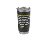 Best Dog Grandpa 5 Stars - Funny Grand-Dog Vaso térmico de acero inoxidable de doble pared