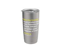 Best Dog Grandpa 5 Stars - Funny Grand-Dog Vaso térmico de acero inoxidable de doble pared