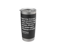 Best Dog Grandpa 5 Stars - Funny Grand-Dog Vaso térmico de acero inoxidable de doble pared