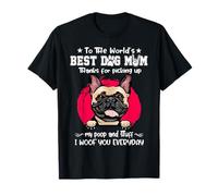 Best Dog Mom French Bulldog Dogs Lovers Funny Mothers Day Camiseta