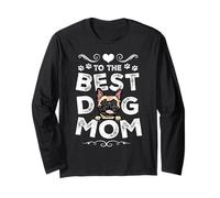 Best Dog Mom French Bulldog Dogs Lovers Funny Mothers Day Manga Larga