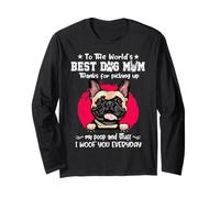 Best Dog Mom French Bulldog Dogs Lovers Funny Mothers Day Manga Larga