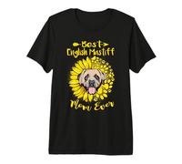 Best English Mastiff Dog Mom Ever Sunflower Funny Paw Lover Camiseta Premium