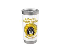 Best English Pointer Dog Mom Ever Sunflower Funny Paw Lover Vaso térmico de acero inoxidable de doble pared