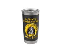 Best English Pointer Dog Mom Ever Sunflower Funny Paw Lover Vaso térmico de acero inoxidable de doble pared