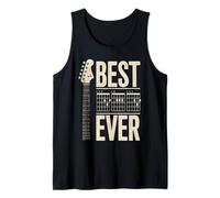 Best Ever Guitarrista Tabla Acordes Vintage Maestro Música Camiseta sin Mangas