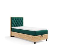 Best For Home - Cama con somier Trinity K-14 Plate Single Bonell colchón de muelles con sobrecolchón | Cama individual | Cama con somier de 80 x 200 cm con cajón | Cabecero tapizado | Entrega al