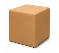 Best For Home - Taburete | cojín de suelo | asiento de piel sintética | reposapiés para salón | reposapiés acolchado | asiento cubo 40 x 40 x 40 | taburete de madera (beige)