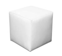 Best For Home - Taburete con Forma de Cubo | cojín de Suelo- Asiento de Piel sintética | reposapiés para salón - reposapiés Acolchado| Taburete de Madera Cubo de Asiento | Puff reposapies 40x40x40 cm