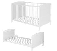 Best For Kids Cuna 2 en 1 Patrick 70 x 140 cm Junior Cuna Baby Cama en dos colores blanco Weiß-1A