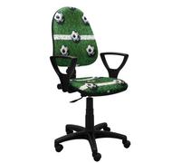 Best For Kids Silla de Escritorio para niños, Silla de Oficina para jóvenes, Silla giratoria para niños, diseño de súper 5 Colores, Graffiti de fútbol Ergo GRÜN