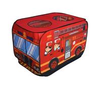 Best For Kids Tienda de campaña con 50 bolas Pop Up con diseño de coche para interior y exterior, coche de bomberos