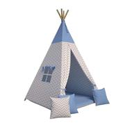 Best For Kids - Tienda Tipi para Niños (Blau) | Tienda de Campaña Infantil Interior | Carpa de Juegos con Cojines Suaves |Tipi Infantil Interior Seguro | Tienda de Juegos para niños Plegable