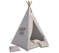 Best For Kids - Tienda Tipi para Niños (Gris Claro) | Carpa de Juegos con Cojines Suaves | Duradera Tienda India para Niños | Tipi Infantil Interior Seguro | Tienda de Juegos para niños Plegable