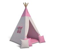Best For Kids - Tienda Tipi para Niños (Rosa) | Tienda de Campaña Infantil Interior | Carpa de Juegos con Cojines Suaves |Tipi Infantil Interior Seguro | Tienda de Juegos para niños Plegable