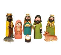 BEST&FREE Belén Infantil de Navidad Completo con 8 Figuras de 9 cm | Portal para Nacimiento Navideño Ideal para Decorar y Completar tu Escena