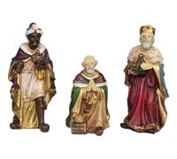 BEST&FREE Figuras Reyes Magos Belen como Figuras Belen Navidad 12cm. 3 Reyes Magos para Belenes De Navidad. Completa Tu Portal De Belen con Las Tres Figuritas De Los Reyes Magos.