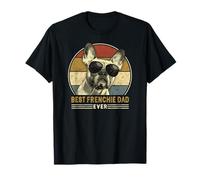 Best Frenchie Dad Ever Retro Bulldog Francés Amante Dueño Papá Camiseta