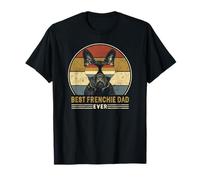 Best Frenchie Dad Ever Retro Bulldog Francés Amante Dueño Papá Camiseta