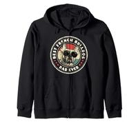 Best Frenchie Dad Ever Retro Bulldog Francés Amante Dueño Papá Sudadera con Capucha