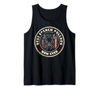 Best Frenchie Mom Bandera de Estados Unidos Bulldog Francés Patriota Amante de los Perros Camiseta sin Mangas