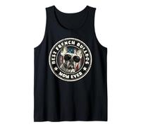 Best Frenchie Mom Bandera de Estados Unidos Bulldog Francés Patriota Amante de los Perros Camiseta sin Mangas