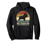 Best Frenchie Mom Ever Retro Bulldog Francés Mamá Sudadera con Capucha