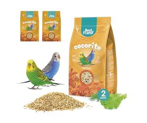 Best Friend Alimento Completo para cocoritis con Semillas de achicoria, Lechuga e hinojo, Paquete de 2 Paquetes. Alimento para pájaros con Ingredientes Naturales, Fabricado en Italia