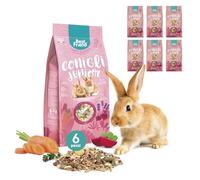 Best Friend Alimento Completo para Conejos Junior con Alfalfa, algarroba, Zanahoria, apio, Remolacha. Alimento para roedores con Ingredientes Naturales, Fabricado en Italia | Paquete de 6 Paquetes