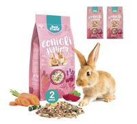 Best Friend Alimento Completo para Conejos Junior con Alfalfa, algarroba, Zanahoria, apio, Remolacha, Paquete de 2 Paquetes. Alimento para roedores con Ingredientes Naturales, Fabricado en Italia