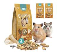 Best Friend Alimento Completo para hámsters con Semillas de Calabaza, Cacahuetes, chirivía deshidratada, Paquete de 2 Paquetes. Alimento para roedores con Ingredientes Naturales, Fabricado en Italia