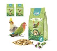 Best Friend Alimento Completo para inseparables y periquitos, Paquete de 2 Paquetes. Alimento para pájaros con Cardo Mariano. Ingredientes Naturales, Fabricado en Italia
