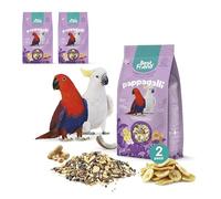 Best Friend Alimento Completo para Loros con Cacahuetes sin cáscara, Coco y plátanos deshidratados, Paquete de 2 Paquetes. Alimento para pájaros con Ingredientes Naturales, Fabricado en