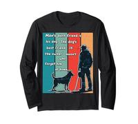 Best Friend Dog, Cat or Pet Vintage tee for Men Women Kids Manga Larga