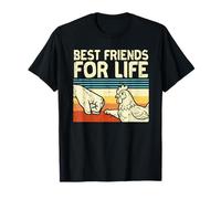 Best Friend for Life Pollo Fist Bump Retro Divertido Pollo Camiseta