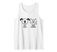 Best Friend Weird Roommate Dog Cat Camiseta sin Mangas